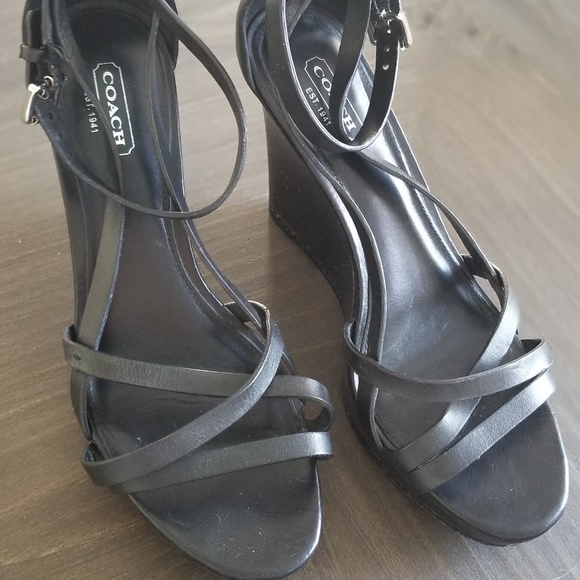 Black Coach platform Wedge - Picture 3 of 7